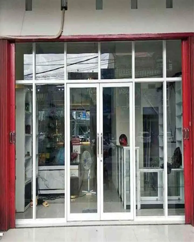 partisi pintu kaca ruko 2 daun1
